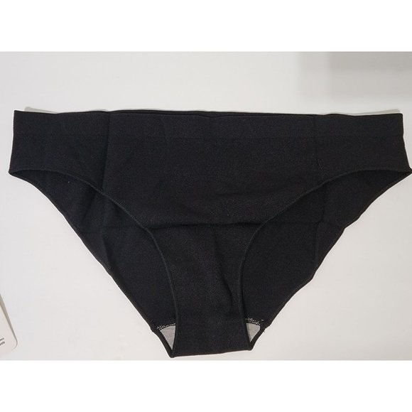 Win Change Women's Brief Hipster Panties - Seamless Durable Black Size Large - Picture 2 of 8